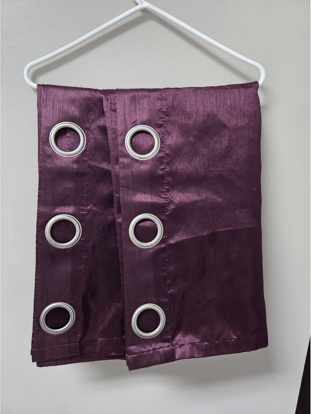 Faux Silk Light Filtering Grommet curtain panels (2) 37" x 84" - Picture 1 of 8